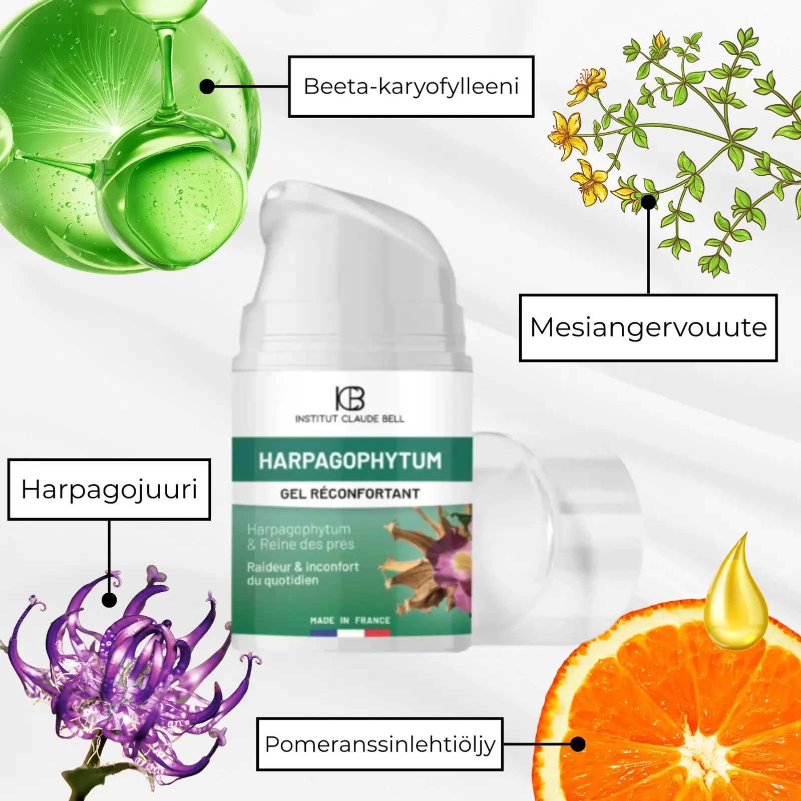 Rauhoittava geeli harpagojuurella: nivelille, krooniseen tulehdukseen, nivelrikkoon, selkäkipuun ja lihasjännitykseen Rauhoittava geeli harpagojuurella: nivelille, krooniseen tulehdukseen, nivelrikkoon, selkäkipuun ja lihasjännitykseen